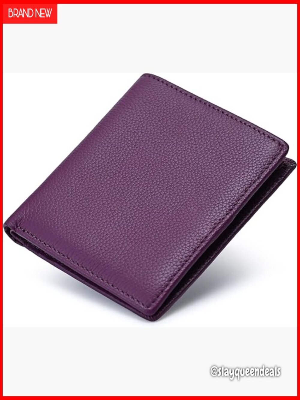 Ultra Slim RFID Leather Wallet for Women, Tiny Bifold with Card Slots